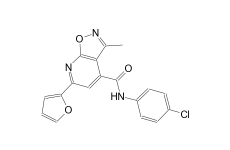 isoxazolo[5,4-b]pyridine-4-carboxamide, N-(4-chlorophenyl)-6-(2-furanyl)-3-methyl-