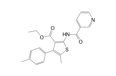 ethyl 5-methyl-4-(4-methylphenyl)-2-[(3-pyridinylcarbonyl)amino]-3-thiophenecarboxylate