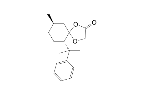 (2S,5R)-2-(1-methyl-1-phenylethyl)-5-methylcyclo-hexanesprio-2'-(1',3'-dioxolan-4'-one) (6B)