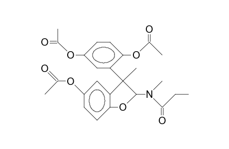 (E)-5-Acetoxy-3-(2,5-diacetoxy-phenyl)-3-methyl-2-(N-methyl-propionylamino)-2,3-dihydro-benzofuran