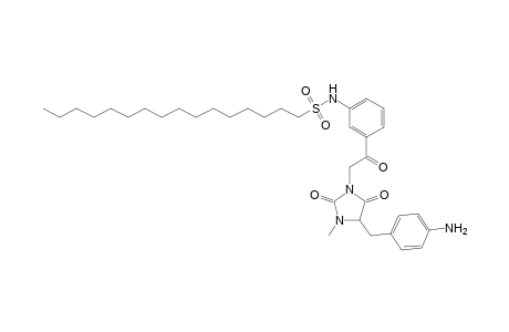 1-Hexadecanesulfonamide, N-[3-[2-[4-[(4-aminophenyl)methyl]-3-methyl-2,5-dioxo-1-imidazolidinyl]acetyl]phenyl]-