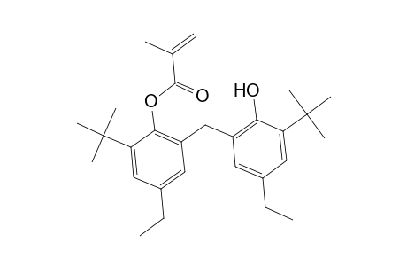 2-Propenoic acid, 2-methyl-, 2-(1,1-dimethylethyl)-6-[[3-(1,1-dimethylethyl)-5-ethyl-2-hydroxyphenyl]methyl]-4-ethylphenyl ester