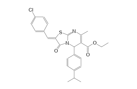 5H-thiazolo[3,2-a]pyrimidine-6-carboxylic acid, 2-[(4-chlorophenyl)methylene]-2,3-dihydro-7-methyl-5-[4-(1-methylethyl)phenyl]-3-oxo-,