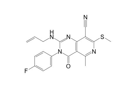 2-Allylamino-8-cyano-3-(4-fluorophenyl)-5-methyl-7-(methylthio)-pyrido[4,3-d]pyrimidin-4(3H)-one