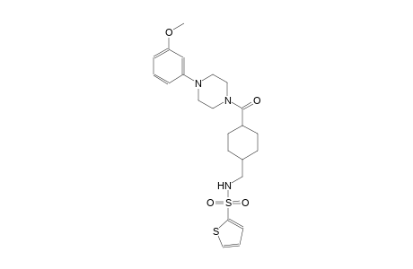 N-[(4-{[4-(3-methoxyphenyl)-1-piperazinyl]carbonyl}cyclohexyl)methyl]-2-thiophenesulfonamide