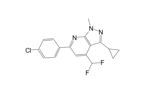 6-(4-chlorophenyl)-3-cyclopropyl-4-(difluoromethyl)-1-methyl-1H-pyrazolo[3,4-b]pyridine