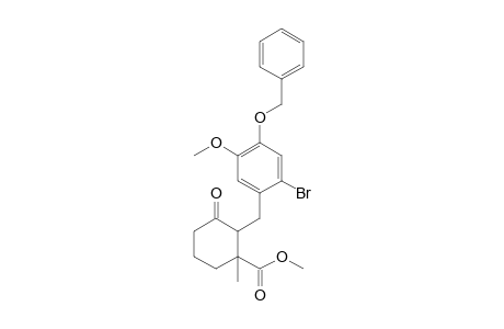 2-(2-Bromo-4-benzyloxy-5-methoxybenzyl)-1-methyl-3-oxocyclohexancarboxylic acid methyl ester isomer