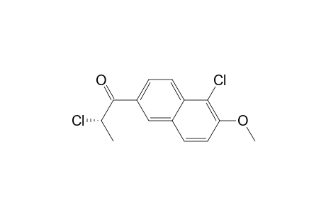 (2S)-2-chloranyl-1-(5-chloranyl-6-methoxy-naphthalen-2-yl)propan-1-one