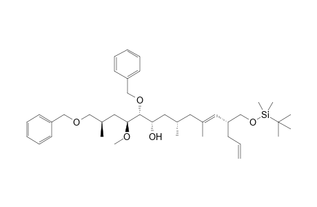 (2R,4S,5R,6S,8S,10E,12R)-1,5-Dibenzyloxy-12-(tert-butyldimethylsilyl)oxymethyl-4-methoxy-2,8,10-trimethyl-10,14-pentadecadien-6-ol