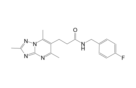 [1,2,4]triazolo[1,5-a]pyrimidine-6-propanamide, N-[(4-fluorophenyl)methyl]-2,5,7-trimethyl-