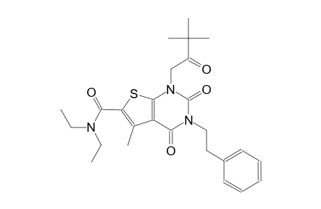 thieno[2,3-d]pyrimidine-6-carboxamide, 1-(3,3-dimethyl-2-oxobutyl)-N,N-diethyl-1,2,3,4-tetrahydro-5-methyl-2,4-dioxo-3-(2-phenylethyl)-