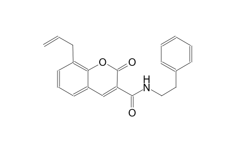 2H-1-benzopyran-3-carboxamide, 2-oxo-N-(2-phenylethyl)-8-(2-propenyl)-