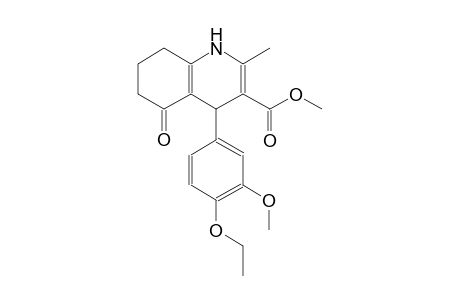 methyl 4-(4-ethoxy-3-methoxyphenyl)-2-methyl-5-oxo-1,4,5,6,7,8-hexahydro-3-quinolinecarboxylate