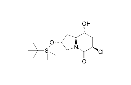 (2R,6R,8R,8aS)-2-(tert-Butyl-dimethyl-silanyloxy)-6-chloro-8-hydroxy-hexahydro-indolizin-5-one