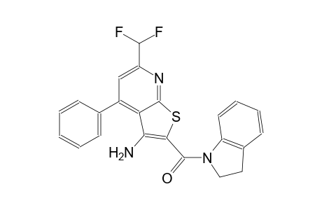 6-(difluoromethyl)-2-(2,3-dihydro-1H-indol-1-ylcarbonyl)-4-phenylthieno[2,3-b]pyridin-3-amine