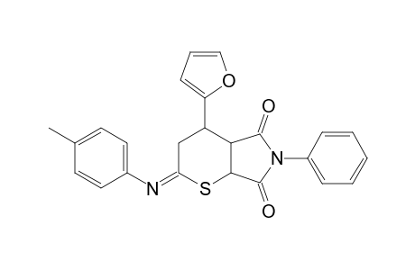 (endo)-2-[(p-Methylphenyl)imino]-4-(2'-furyl)-6-phenyl-2,3,4,4a-tetrahydro-thiopyrano[2,3-c]pyrrole-5,7(6H,7aH)-dione