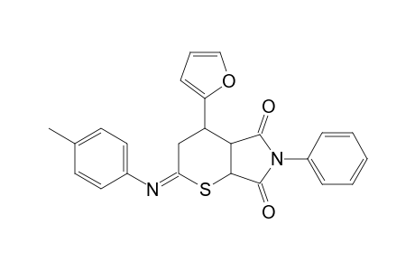 (endo)-2-[(p-Methylphenyl)imino]-4-(2'-furyl)-6-phenyl-2,3,4,4a-tetrahydro-thiopyrano[2,3-c]pyrrole-5,7(6H,7aH)-dione