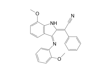 2-(1'-Cyano-1'-phenylmethylidene)-7-methoxy-3-(2"-methoxyphenyl)imino-2,3-dihydro-1H-indole