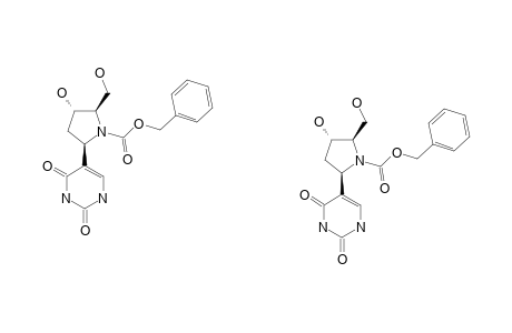 N-(BENZYLOXYCARBONYL)-(2R)-(2,4-DIOXO-1,2,3,4-TETRAHYDROPYRIMIDIN-5-YL)-(4S)-HYDROXY-(5R)-HYDROXYMETHYL-PYRROLIDINE