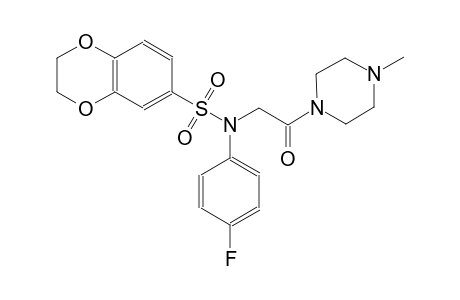 N-(4-fluorophenyl)-N-[2-(4-methyl-1-piperazinyl)-2-oxoethyl]-2,3-dihydro-1,4-benzodioxin-6-sulfonamide