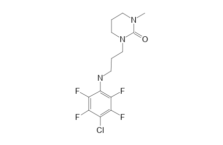 1-[3-[(4-chloro-2,3,5,6-tetrafluorophenyl)amino]propyl]-3-methyl-1,3-diazinan-2-one