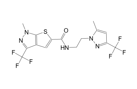 1-methyl-N-{2-[5-methyl-3-(trifluoromethyl)-1H-pyrazol-1-yl]ethyl}-3-(trifluoromethyl)-1H-thieno[2,3-c]pyrazole-5-carboxamide