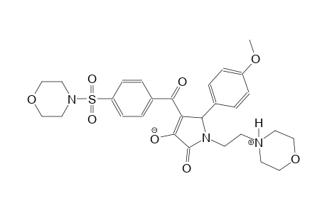 5-(4-methoxyphenyl)-1-(2-(morpholino-4-ium)ethyl)-4-(4-(morpholinosulfonyl)benzoyl)-2-oxo-2,5-dihydro-1H-pyrrol-3-olate