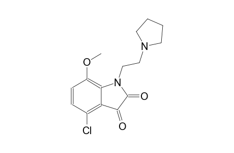 4-chloro-7-methoxy-1-[2-(1-pyrrolidinyl)ethyl]-1H-indole-2,3-dione