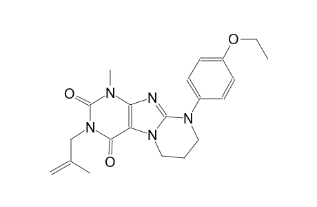 9-(4-ethoxyphenyl)-1-methyl-3-(2-methyl-2-propenyl)-6,7,8,9-tetrahydropyrimido[2,1-f]purine-2,4(1H,3H)-dione