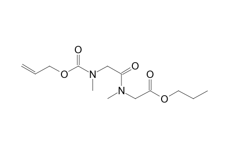 Sarcosylsarcosine, N-allyloxycarbonyl-, propyl ester