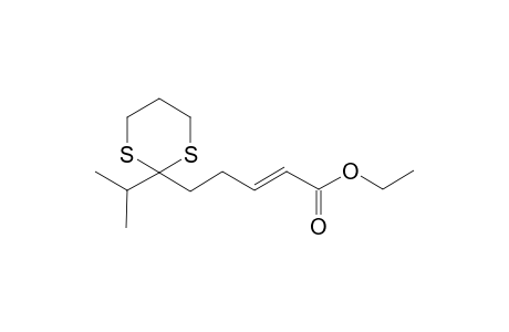 Ethyl (E)-5-(2-isopropyl-1,3-dithian-2-yl)-pent-2-enoate