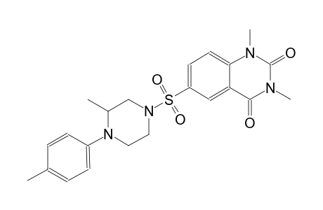 1,3-dimethyl-6-{[3-methyl-4-(4-methylphenyl)-1-piperazinyl]sulfonyl}-2,4(1H,3H)-quinazolinedione