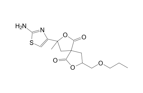 3-(2-Amino-thiazol-4-yl)-3-methyl-8-propoxymethyl-2,7-dioxa-spiro[4.4]nonane-1,6-dione