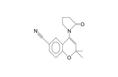 2,2-Dimethyl-4-(2-oxo-pyrrolidinyl)-2H-1-benzopyran-6-carbonitrile