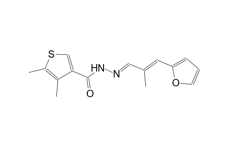 N'-[(E,2E)-3-(2-furyl)-2-methyl-2-propenylidene]-4,5-dimethyl-3-thiophenecarbohydrazide