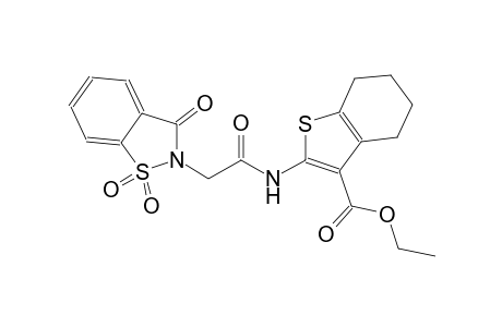 ethyl 2-{[(1,1-dioxido-3-oxo-1,2-benzisothiazol-2(3H)-yl)acetyl]amino}-4,5,6,7-tetrahydro-1-benzothiophene-3-carboxylate