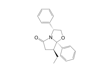 (3R,7S,7aR)-7-Ethyl-5-oxo-3,7a-diphenyl-2,3,5,6,7,7a-hexahydropyrrolo[2,1-b]oxazole