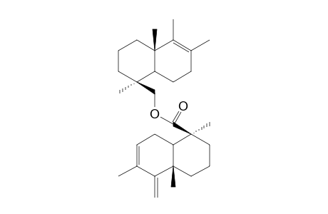 (1S,4aS)-((1S,4aS)-1,4a,5,6-tetramethyl-1,2,3,4,4a,7,8,8a-octahydronaphthalen-1-yl)methyl 1,4a,6-trimethyl-5-methylene-1,2,3,4,4a,5,8,8a-octahydronaphthalene-1-carboxylate