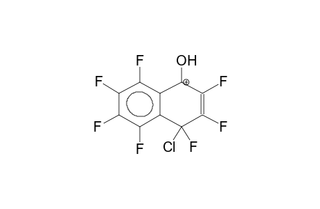 1-CHLORO-4-HYDROXYHEPTAFLUORONAPHTHALENIUM CATION