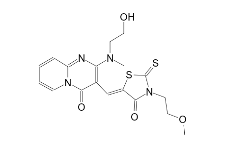 2-[(2-hydroxyethyl)(methyl)amino]-3-{(Z)-[3-(2-methoxyethyl)-4-oxo-2-thioxo-1,3-thiazolidin-5-ylidene]methyl}-4H-pyrido[1,2-a]pyrimidin-4-one