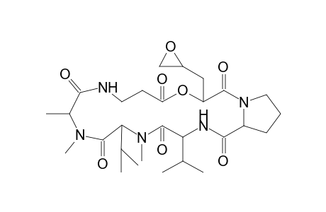 10,11,14-trimethyl-3-(2-oxiranylmethyl)-13,16-di(propan-2-yl)-4-oxa-1,8,11,14,17-pentazabicyclo[17.3.0]docosane-2,5,9,12,15,18-hexone