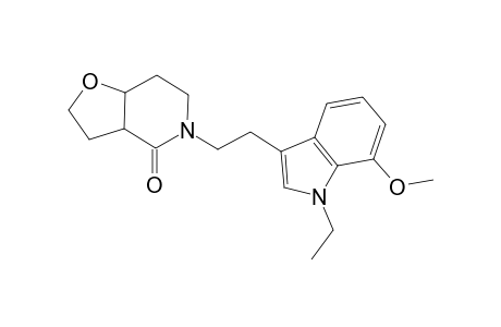 (+-)-5-[2-(1-Ethyl-7-methoxyindol-3-yl)ethyl]-2,3,3a,6,7,7a-hexahydrofuro[3,2-c]pyridin-4(5H)-one