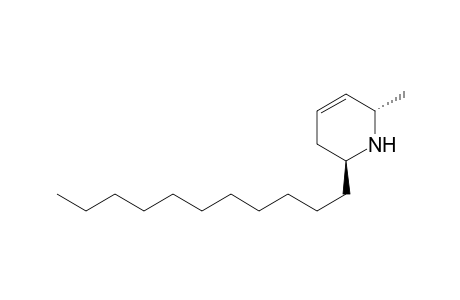 Pyridine, 1,2,3,6-tetrahydro-6-methyl-2-undecyl-, trans-