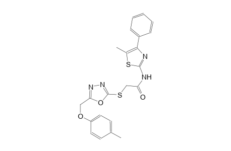 2-({5-[(4-methylphenoxy)methyl]-1,3,4-oxadiazol-2-yl}sulfanyl)-N-(5-methyl-4-phenyl-1,3-thiazol-2-yl)acetamide