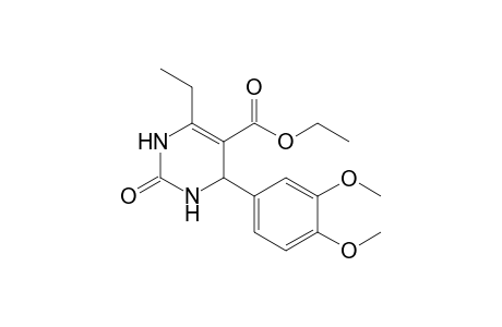 4-(3,4-dimethoxyphenyl)-6-ethyl-2-keto-3,4-dihydro-1H-pyrimidine-5-carboxylic acid ethyl ester