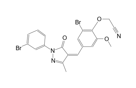 (2-bromo-4-{(Z)-[1-(3-bromophenyl)-3-methyl-5-oxo-1,5-dihydro-4H-pyrazol-4-ylidene]methyl}-6-methoxyphenoxy)acetonitrile