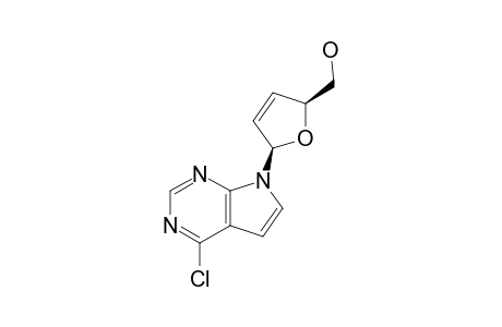4-CHLORO-7-(2,3-DIDEOXY-BETA-D-GLYCERO-PENT-2-ENOFURANOSYL)-7H-PYRROLO-[2,3-D]-PYRIMIDINE