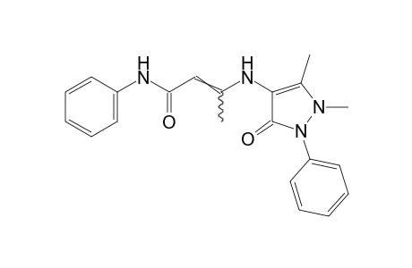3-[(2,3-dimethyl-5-oxo-1-phenyl-3-pyrazolin-4-yl)amino]crotonanilide