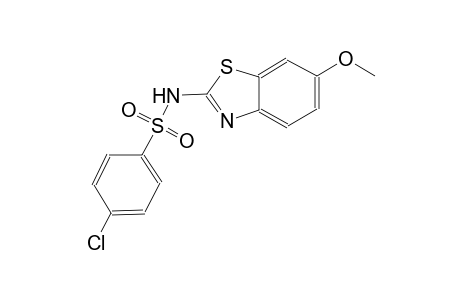 4-chloro-N-(6-methoxy-1,3-benzothiazol-2-yl)benzenesulfonamide