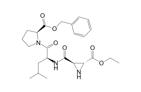 (2S)-1-[(2S)-2-[[(2R,3R)-3-carbethoxyethylenimine-2-carbonyl]amino]-4-methyl-pentanoyl]pyrrolidine-2-carboxylic acid benzyl ester